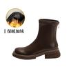 Cowhide Version~ Leather Thick-soled High Knight Boots, Small Man But Knee Boots, Fat Mm Long Boots, Elastic and Thin Boots