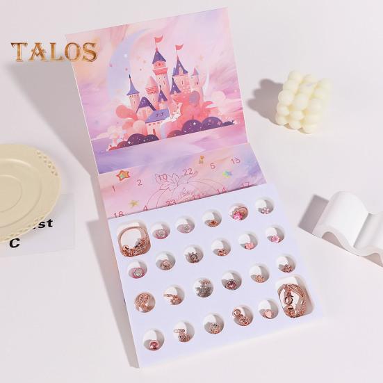 Рождественский адвент-календарь 2024 года, набор для самостоятельного изготовления браслетов, обратный отсчет до Рождества на 24 дня, ювелирные изделия, аксессуары с 22 бусинами, 2 браслета для детей, подростков, женщин