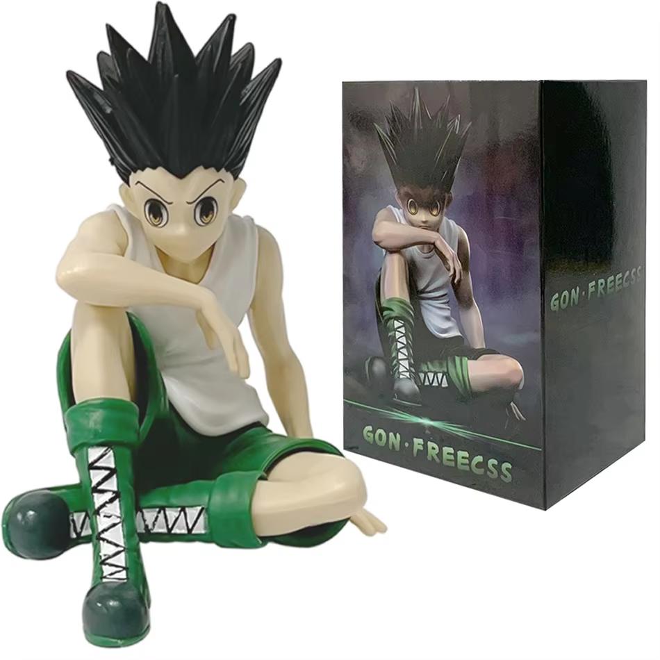 Аниме Pg Hunter×hunter Гон Фрикс Киллуа Золдик Статуэтка Сидящая Фигурка ПВХ Модель Коллекция Настольное Украшение для Автомобиля Игрушка для Взрослых