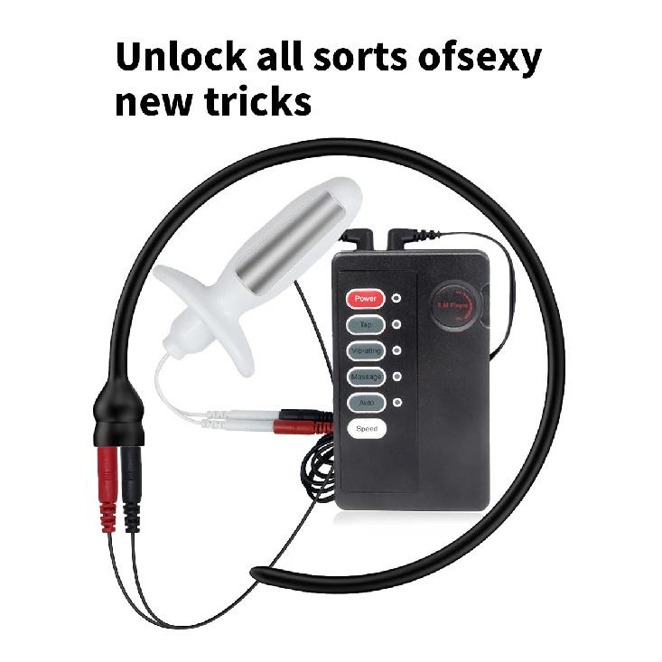 Electro Shock Anal Plug Penis Plug Cock Rings Electrical Stimulation Sex Products Flirting Sexy Toys For Men