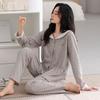 Пижама женская осенне-зимняя из немецкого вельвета, женская весенне-осенняя теплая с длинным рукавом, повседневный тонкий вельветовый домашний костюм