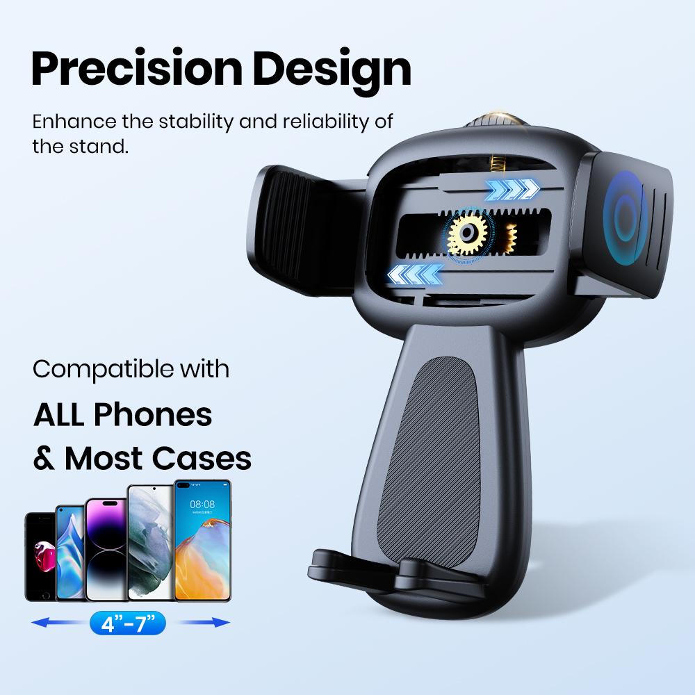 TOPK Universal Car Phone Holder Mount Suction Cup Stand for Dashboard Air Vent Hands Free Cell Phone Mount for All Phones
