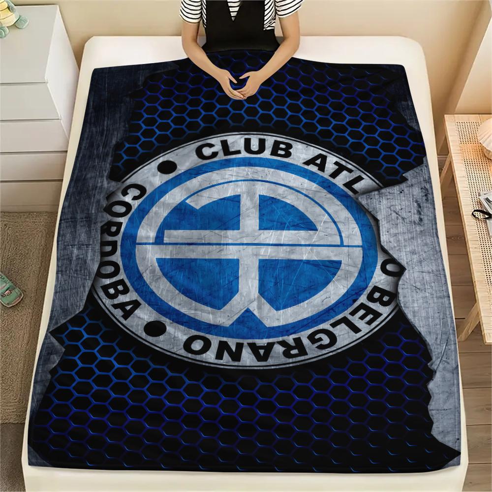 FootBall Club Print Flannel Blanket,High quality Comfortable for All Seasons,Home Decor,Warmth and Comfort,Perfect for Christmas Gifts