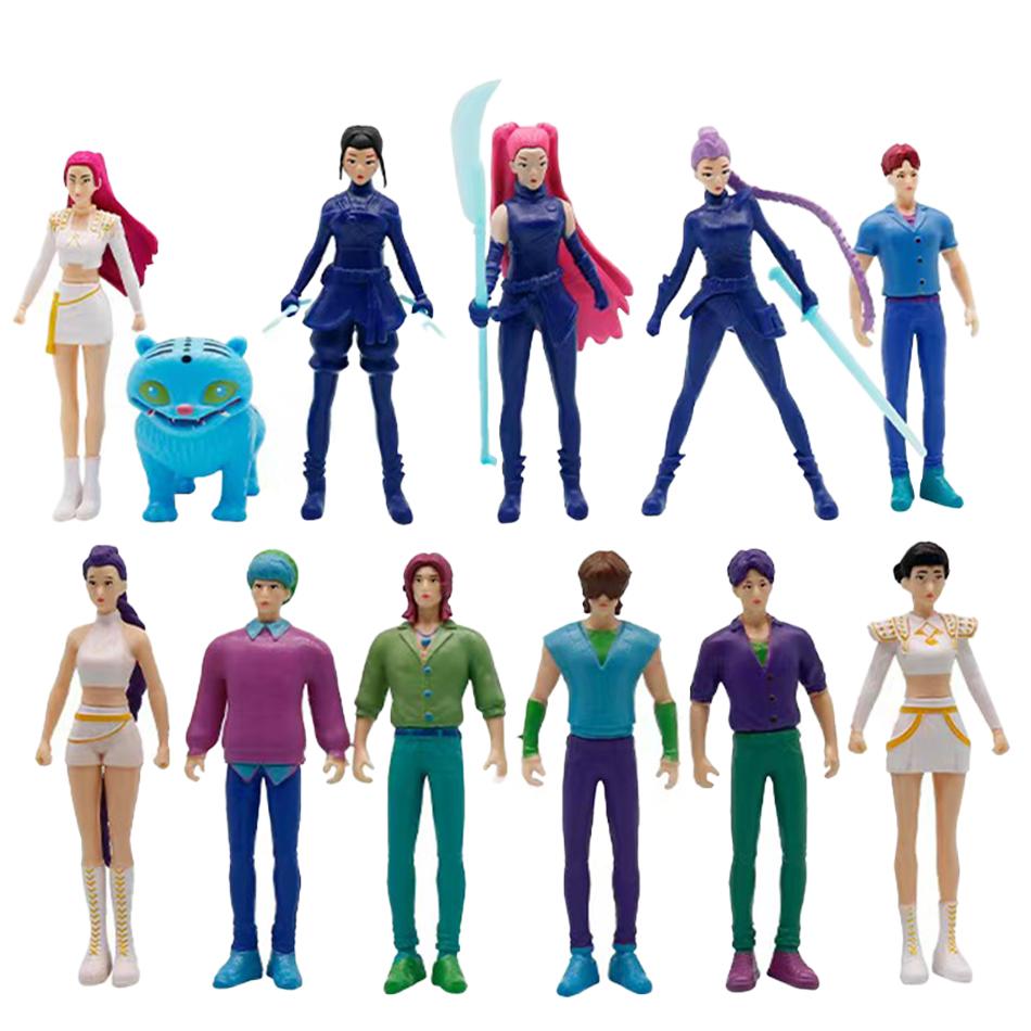 Аниме K-pop Фигурка Охотников на демонов K-pop Охотники на демонов Руми Мира Зои Тигр Фигурка Игрушка Украшение для стола Статуэтки Орнамент Детские подарки