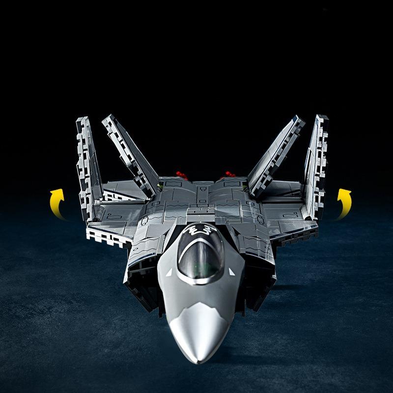 689 шт. Военная серия Палубный истребитель J-35 Конструктор Детские игрушки