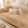 Winter Plush Sofa Cushion Thickened Non-Slip High-End Leather Sofa Cover Autumn and Winter Affordable Luxury Style Simple Cushion