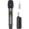 Oulou Wireless Microphone, Rechargeable Dynamic UHF Microphone for Karaoke, 12 Channels, 3.5mm/6.35mm Compatible, Receiver Included, 50 Meter Transmis