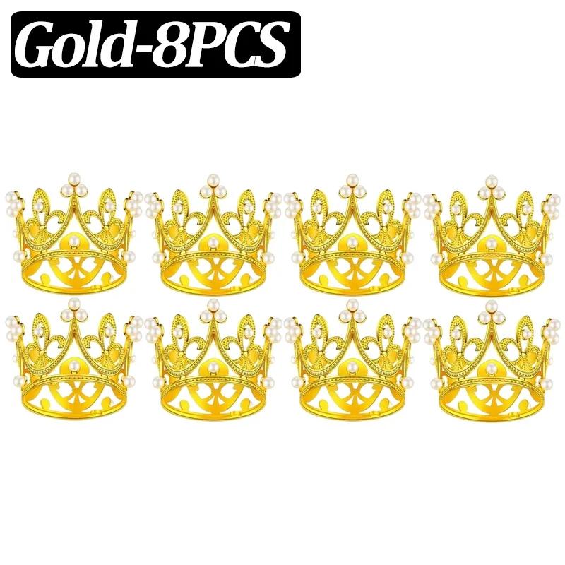 20/1 шт. Мини-корона, украшение для торта, принцесса, топпер, детская жемчужная тиара, украшение для свадебного торта на день рождения, вечеринку, украшение для торта