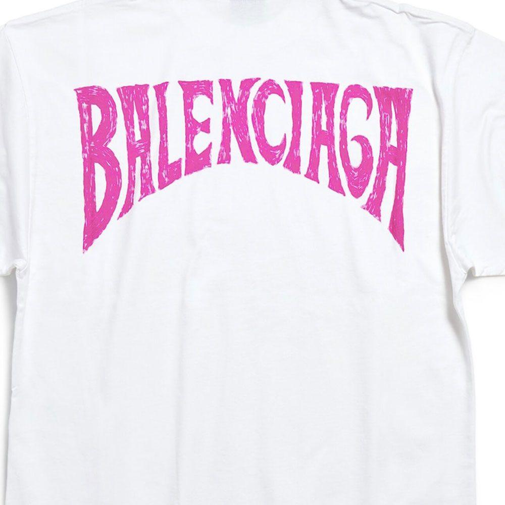 Balenciaga Футболка среднего кроя с ручной росписью 764235TPVU49601
