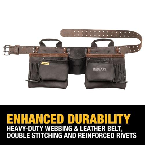 DeWalt Поясная сумка для инструментов, Фартук с 11 карманами, 2 ручки, Кожа (DWST550112)
