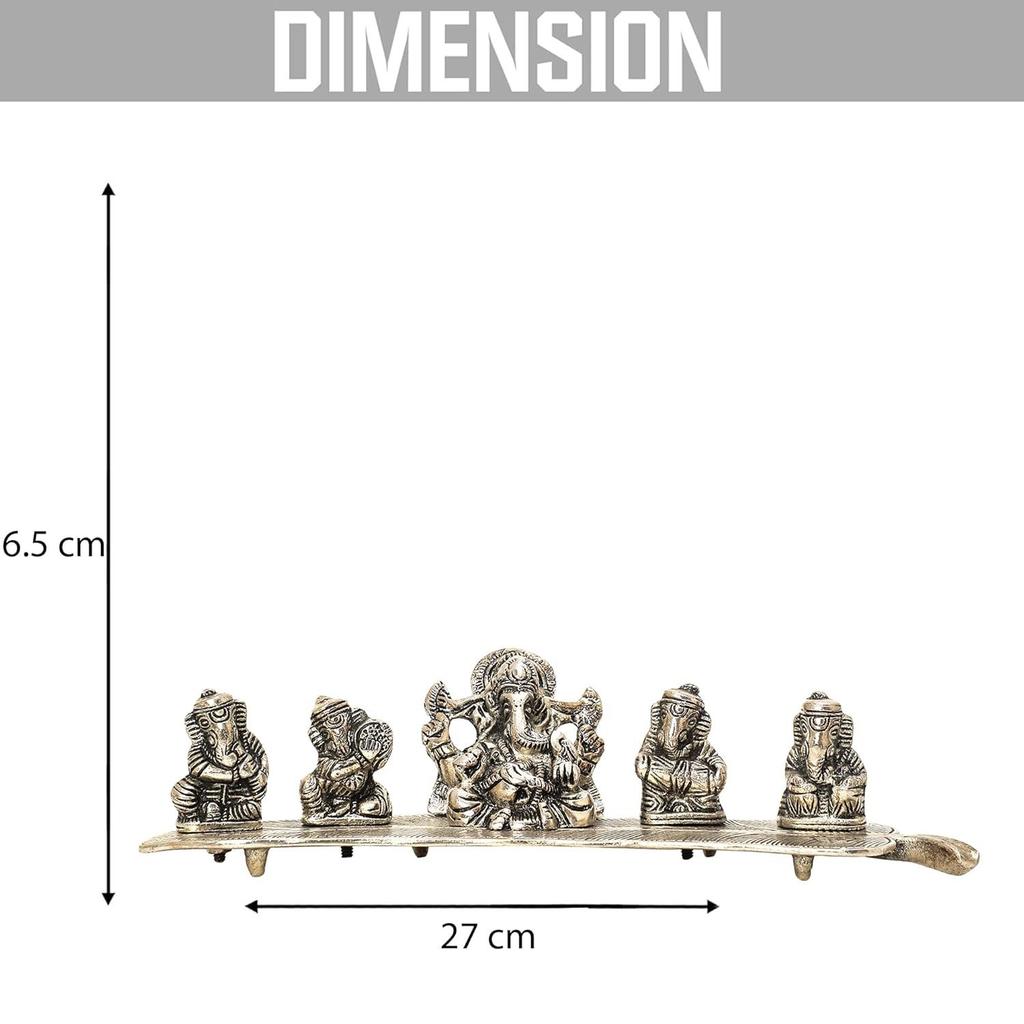 Silver Musical Ganesh God Idol | Best Wishes Printed Box | Carry Bag