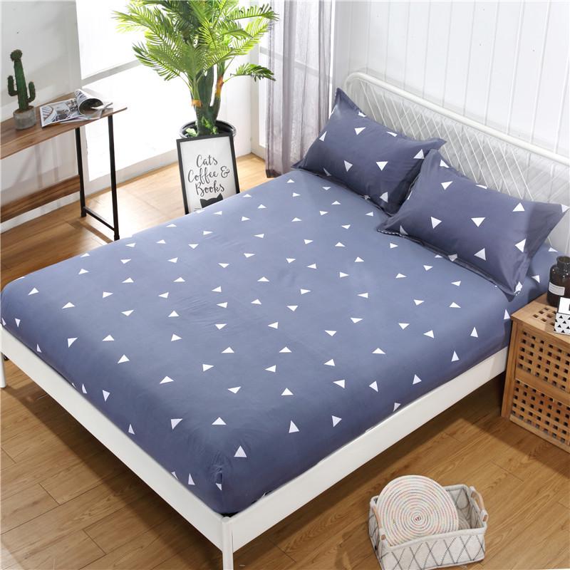 Thicken Quilted Bedspread Elastic Sheets Cotton Soft Bedding Sheet Mattress Cover Non-slip Sheet Dust Cover Fitted Sheet Mattress Topper