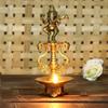 Lord Ganesha Deepak Brass Oil Wick Diya Stand