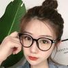 New Round Frame Flat Light Mirror Ultra Light Fashion Retro Glasses Frame Trendy Student Glasses 15959