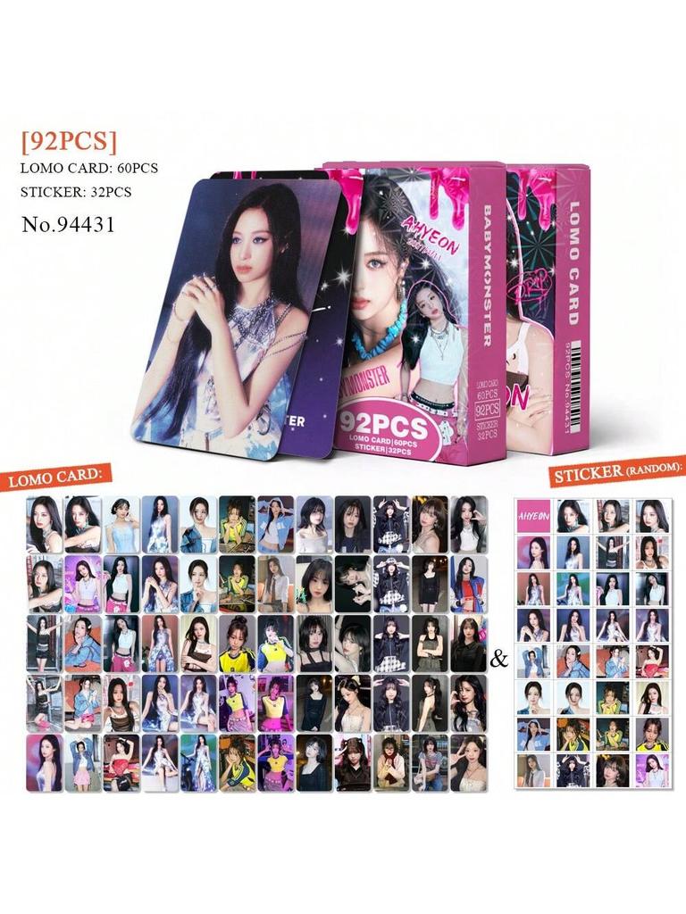 babymoster 60lomo card 32 stickers boxed HD photo card LOMO card Support peripherals Valentine's Day gifts Small gifts