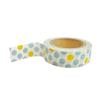 2 masking tapes avec motifs bleus et jaunes 10 m x 15 mm
