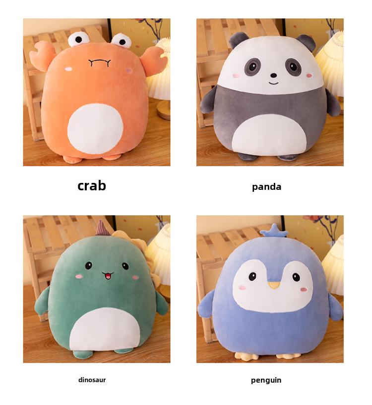 Мультяшная плюшевая кукла-подушка Ins: Подушка с изображением динозавра и льва и одеялом