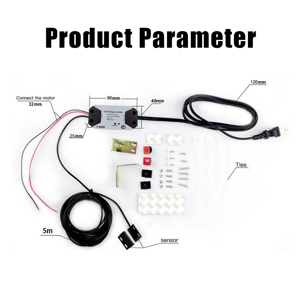 Aoresac Smart WiFi устройство открывания гаражных ворот Tuya Smart Life APP удаленное время Голосовое управление Сети 2,4 ГГц