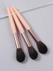 3PCS High-end Wooden Handle Imitation Animal Hair Blush Brush, Highlighter Brush, Contour Brush, Portable Beginner Makeup Brush