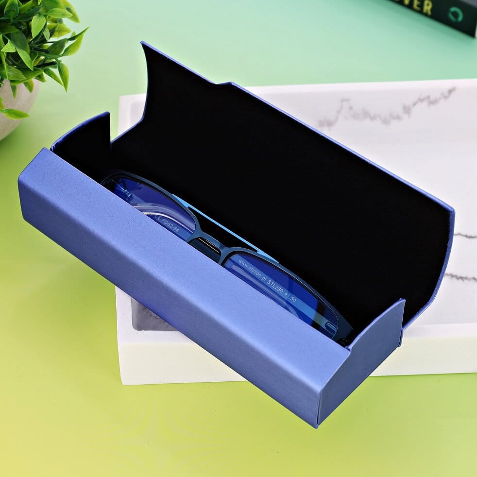 Etui Okularowe Na Magnes Sthc-15A Niebieskie