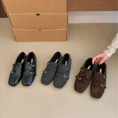 2025 новые туфли с круглым носком на толстой подошве, с теплым пухом, с бантом, на скрытой платформе, с мягкой подошвой, женские одинарные туфли