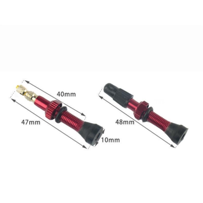 2Pcs Tire Nozzle Cap 40/60Mm Bike Tubeless Valve F/V Presta Cnc Machined Anodized  Road Bicycle Tire Valves Tubeless