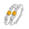 Silver Children's Bracelet Korean Edition Yellow Jade Marrow Ball Beaded Baby Silver Bracelet Pair S990 Foot Silver Bracelet