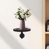 Vintage Industrial Pipe Wall Shelf Steampunk Gear Design Iron Pipe Storage Organizer Rack Rustic Floating Shelves for Living