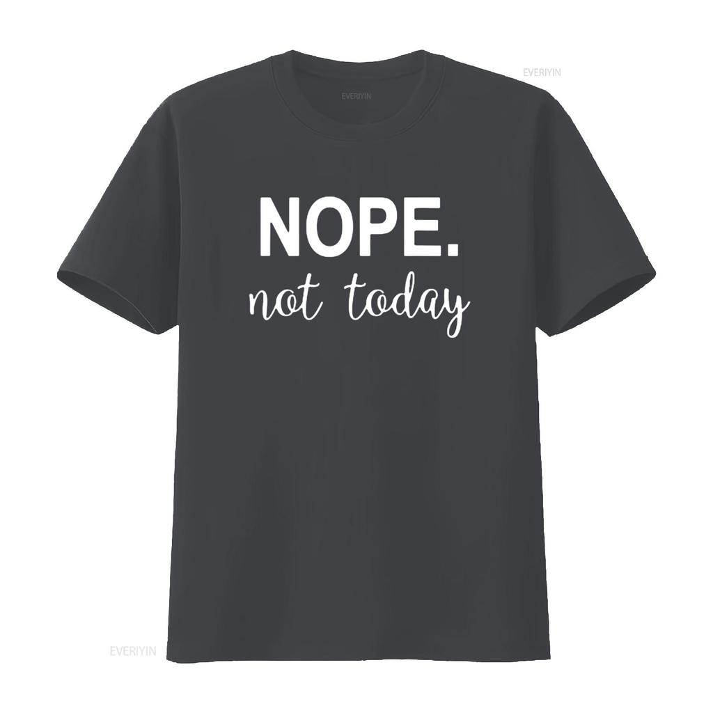 Womens Nope Not Today T Shirt Black Small vintage Washed Soft Versatile designer clothes graphic streetwear homme Unisex