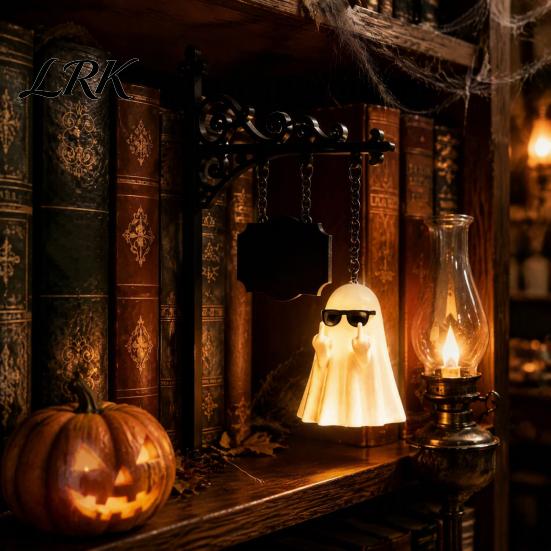 Уникальный подарок для любителей книг, Лампа-призрак для чтения на книжной полке, Винтажная металлическая лампа для уголка, Жуткий светильник-закладка для книг, Теплый светодиодный светильник для полки