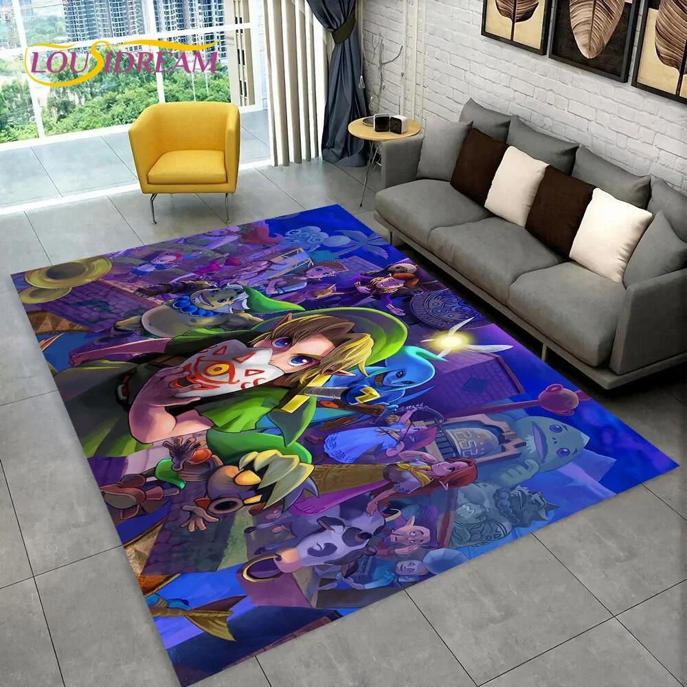 2025 3D Z-Zelda2 Game Cartoon Rug Carpet for Living Room Bedroom Home Decor,Floor Mat Non-slip Decoration for Sofa Doormat Kids