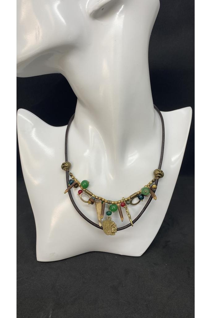 Подарок на день рождения, этническое подлинное хиппи, богемное модное ювелирное ожерелье ручной работы