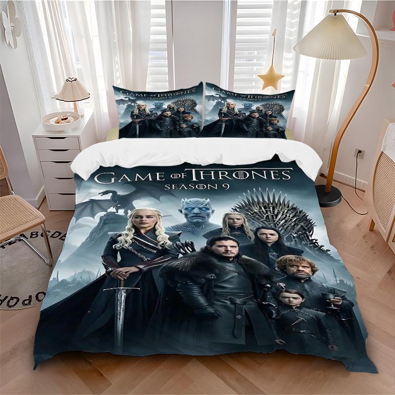 Game Thrones Season 9 Print 3Pcs Bedding Setduvet Cover With 2 Bedropillowcase Home Birthday Gift