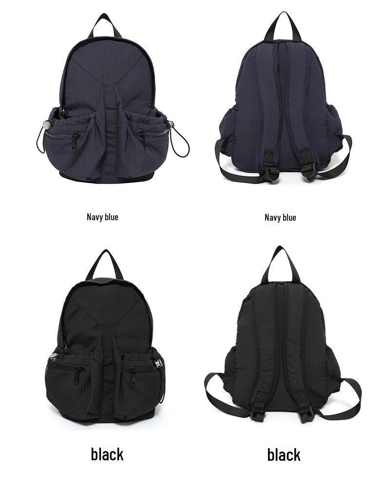 2025 Spring/Summer Women's Lightweight Waterproof Wrinkled Backpack – Small Commuter Travel & School Bag