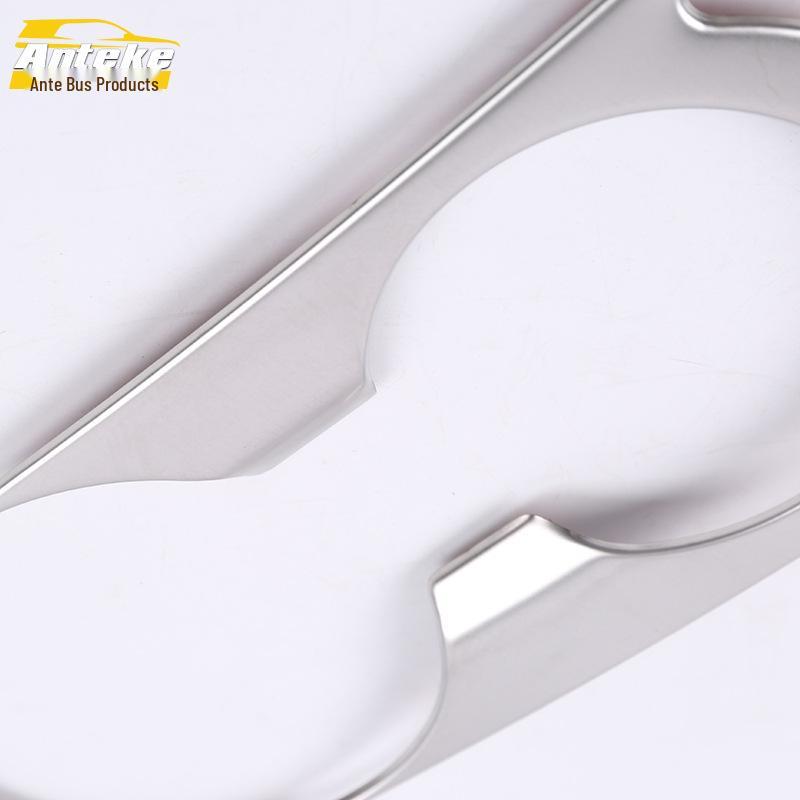 Stainless Steel Cup Holder Panel Decoration for 2015 Tucson - Center Console, Dashboard, Gear Shift Trim.