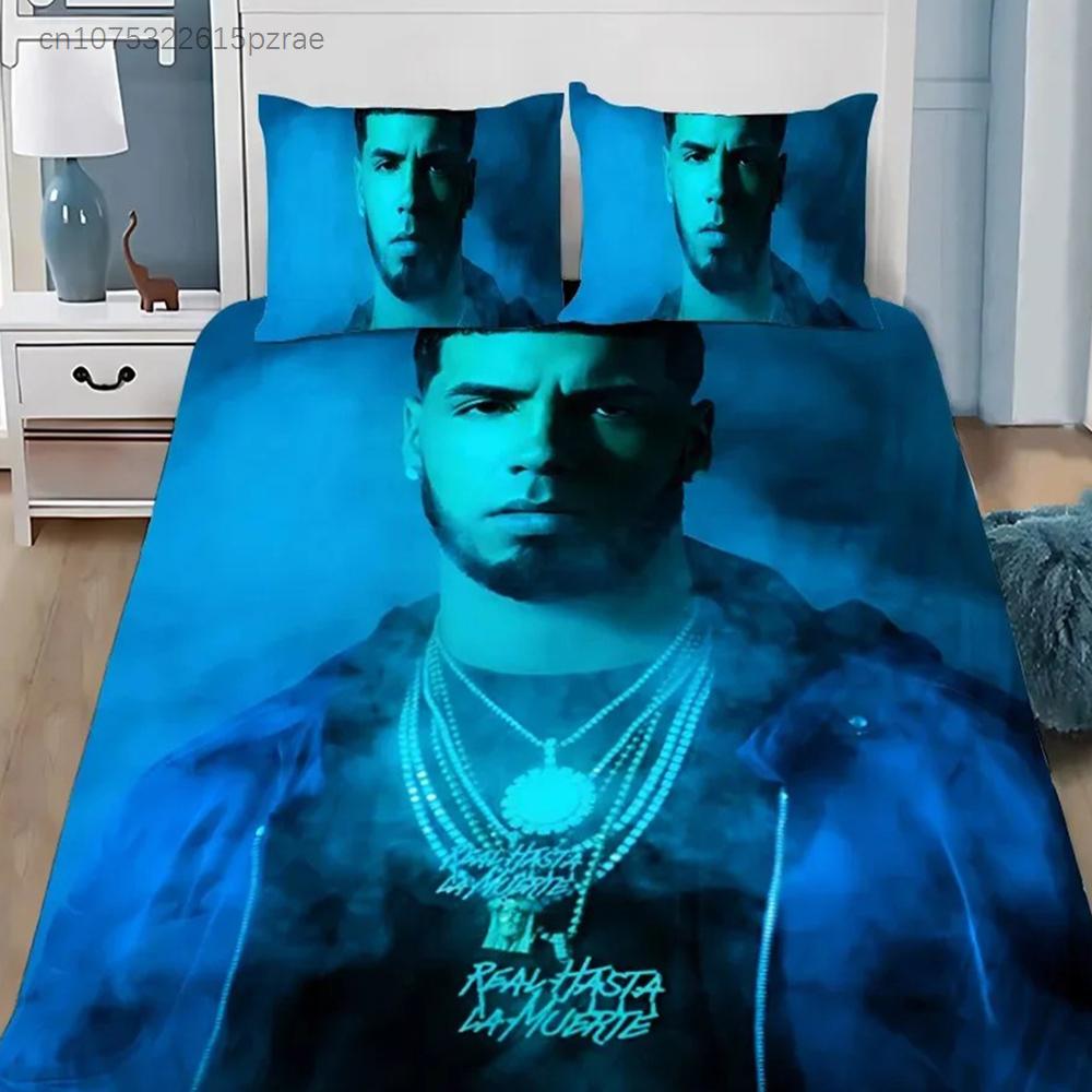 Пододеяльник Anuel AA 3D Изысканный Hasta La Muerte Цифровая Печать Комплект Постельного Белья Одеяло Кровать Молодежь Домашний Декор Дети Мальчики Подарок