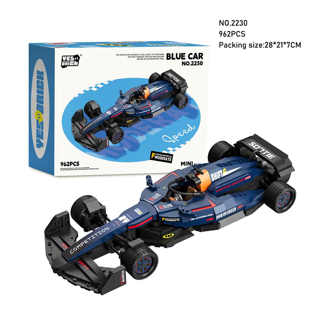 Новая модель автомобиля F1, собранная из строительных блоков, спортивный автомобиль Формулы, мини-кирпичи, игра, игрушки для мальчиков, коллекция, подарки, декор для стены