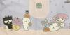 Фартук Atelier Momo и Momo Capybara-san Sanrio Characters, Открытая спина, Фиолетовый, Женский, Размеры M-L, KPA44109-52