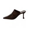 Salvatore Ferragamo Ferragamo Graph Sophye Suede Mule Brown