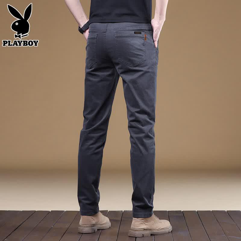 PLAYBOY Men's Slim Straight Business Casual Pants