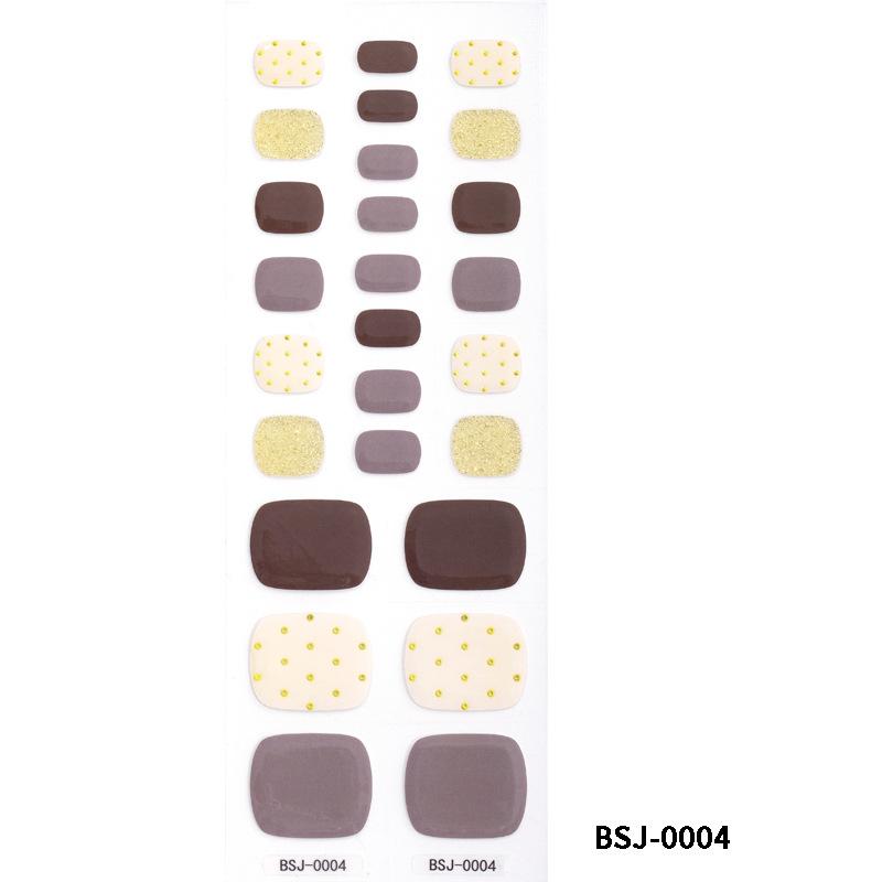 Semi-cured Manicure Stickers, Toenail Stickers, Bronzing Waterproof Toenail Stickers
