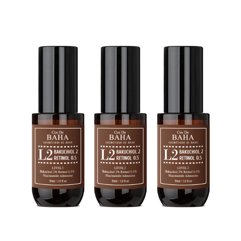 Cos De BAHA (L2) Bakuchiol 2% & Retinol 0.5% Facial Serum 30mL (3 Options)
