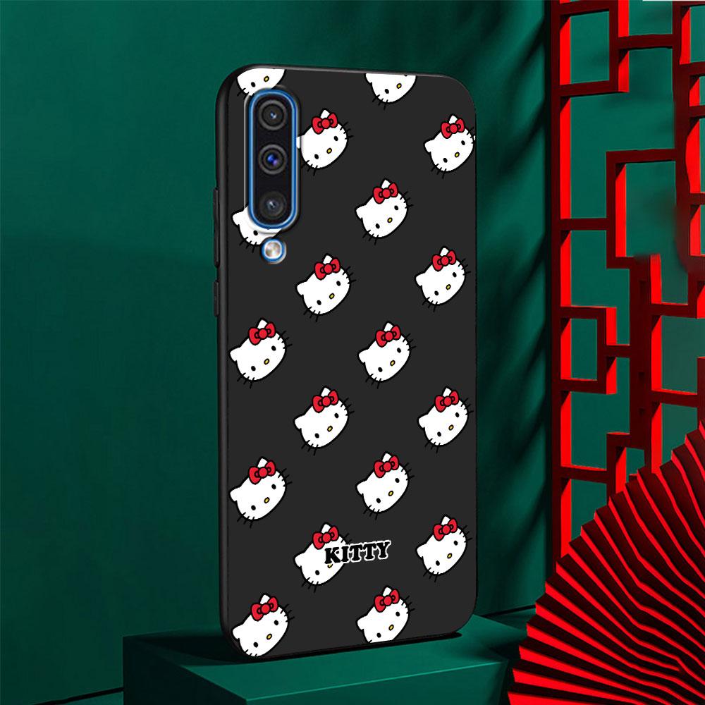 Cute Hello Kitty Case for Samsung Galaxy A03 A04s A20 A30 A20e A70 A70s A50 A40 A30s A50s A20s A10s A10 TPU Black Phone Cover