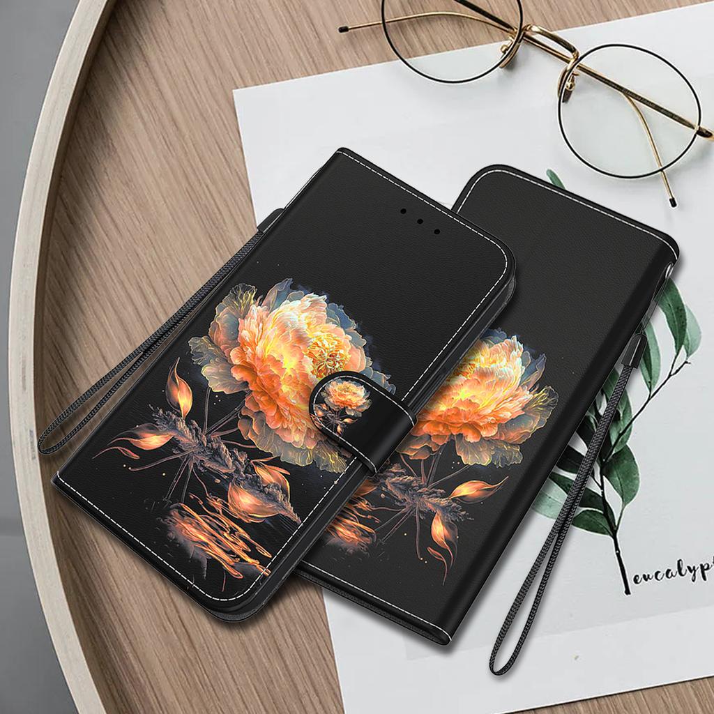 A3s For F1 A7s Umidigi A5 A7 A9 Pro Zte Blade A52 A72 Tcl Wallet Case Pu Leather Floral Flip Cover With Card Holder Kickstand Protective Purse Case