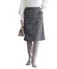 Юбка-карандаш Pierrot, эластичная, с рисунком в клетку, на ощупь как кашемир, длина ниже колена, женская, M,