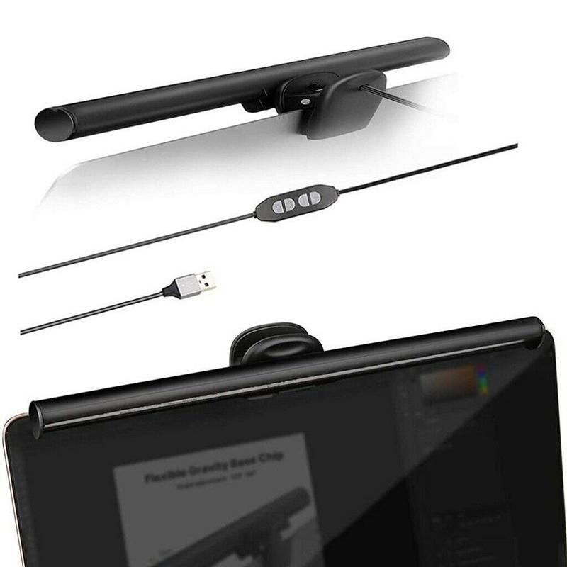 Светодиодный USB-светильник с регулируемой яркостью для электронного чтения, настольный светильник, зажим для экрана компьютера, лампа