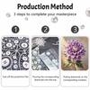 Набор для рисования жемчугом DIY фиолетовый цветок георгина настенное искусство домашний декор живопись