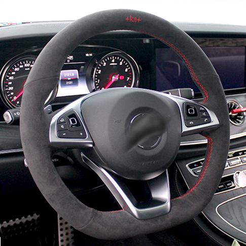 Индивидуальная накладка на руль из натуральной алькантары для Mercedes Benz W176 W246 W205 C117 R231 R172 AMG C43 Оплетка на руль