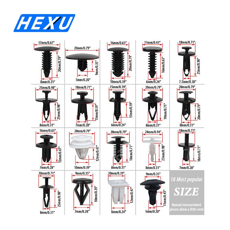 435Pcs Car Retainer Clips Assortment Panel Trim Plastic Fasteners Rivet Clips Set For Ford Jeep Toyota Honda