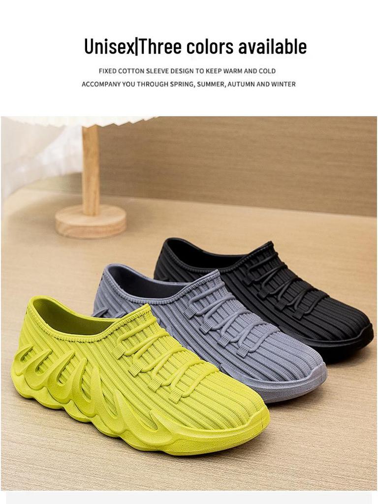 Мужские и женские водонепроницаемые короткие резиновые сапоги - Модная, нескользящая, всесезонная обувь